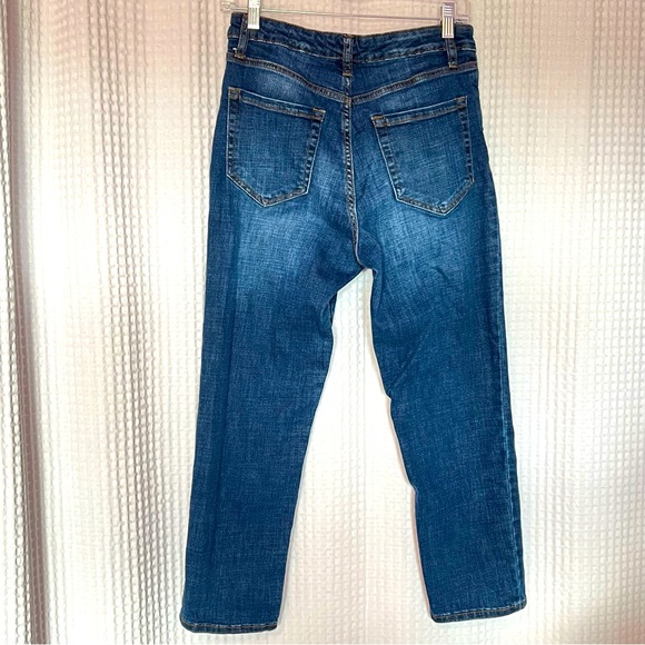 Ella Moss women Dark blue High waist straight leg jeans zipper front Sz 6/28 - Picture 7 of 16